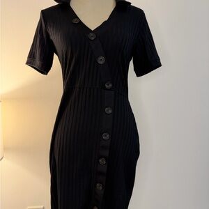 Abercrombie&Fitch Elegant Buttoned Sweater Dress Black Women’s S Like New!